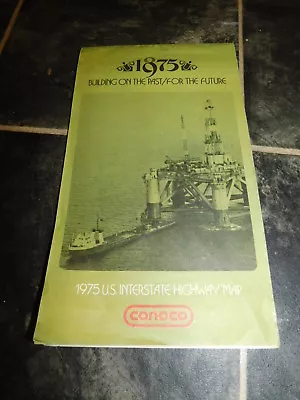 £2.75 • Buy Conoco 1975 Map Of USA With 1875 Map On One Side, 1975 Interstate On Other.