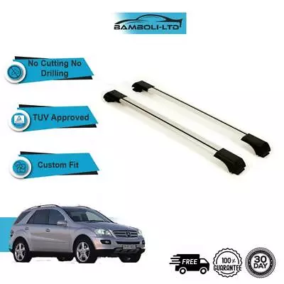 For MERCEDES ML CLASS W164 2006-2010 Roof Rack Cross Bars  Rails Alu GREY  SET • $113.90