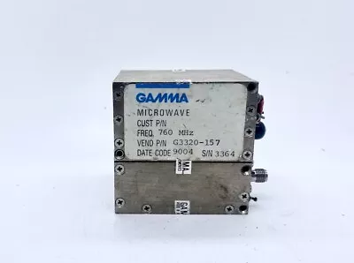 GAMMA MICROWAVE G3320-157 760MHz SMA RF Coaxial Oscillator • $70