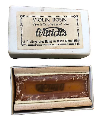 Vintage Wittich’s Violin Bow Rosin Free Ship • $159.99