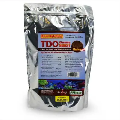 Tdo-ep1 Medium 1.7mm Chroma Boost Fish Food (16 Oz) - Reef Nutrition • $29.99