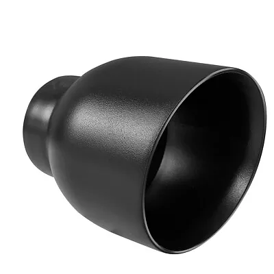 Double Wall Exhaust Tip Black Coating Muffler Pipe Weld On 2.5  ID X 4 ODx 5 L • $29.99