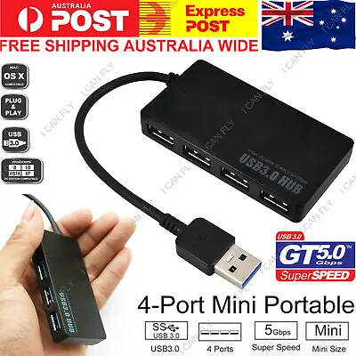$6.82 • Buy Multi USB 3.0 Hub 4 Port High Speed Slim Compact Expansion Smart Splitter DF