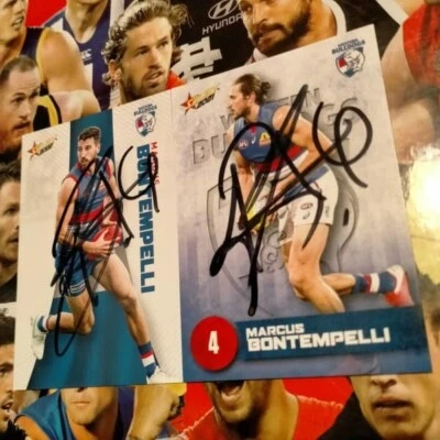 $35 • Buy Marcus Bontempelli Signed AFL Card Western Bulldogs Signed AFL Football Card
