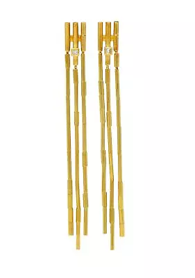 H. Stern Diamond 18 Karat Yellow Gold Fringe Fluid Gold Bead Drop Earrings • $1980