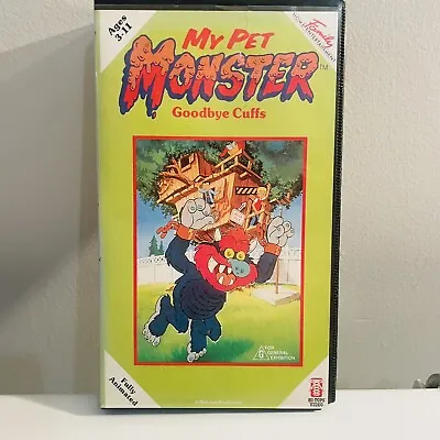 My Pet Monster Monster Goodbye Cuffs Goodbye Monster VHS Video 1987 • $15.66