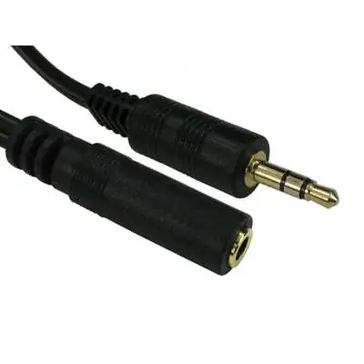 2m AUX Headphone Extension Cable 3.5mm Jack Male To Female Audio Lead Earphone • £2.49