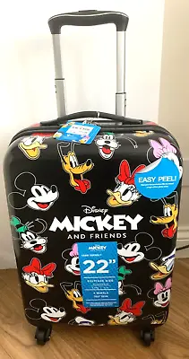 BNWT Disney Mickey Mouse & Friends Suitcase Cabin Bag Hard Shell 56cm • £60