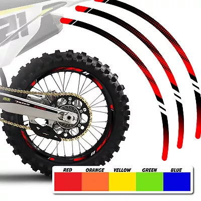 21  18  Dirt Bike Wheel Rim Stickers D01B For Aprilia RXV 450 I 10-11 • $18.59