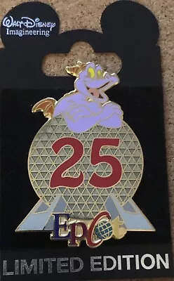 Disney WDI - 2007 Epcot 25th Anniversary Spaceship Earth Figment Pin LE 300 • $45