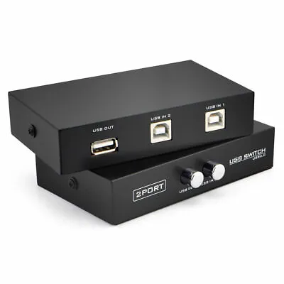 2 Port USB 2.0 Manual Sharing Switch Box Share Hub Selector For PC Printer Keybo • $15.99