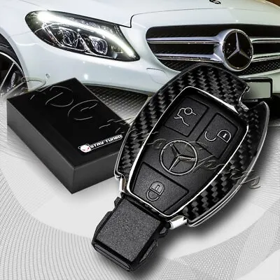 For Mercedes-Benz W203/W210/W211 Real Carbon Fiber Remote Key Shell Cover Case • $40.50