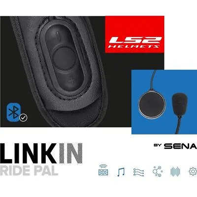 LS2 Linkin Ride Pal III Motorcycle Motorbike Helmet Bluetooth Kit Set By SENA • $164.17