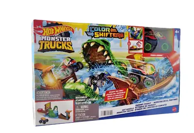 Hot Wheels Monster Trucks Arena Smashers Swamp Chomp Playset & 1 Toy Truck New • $29.95