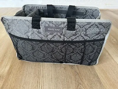 Mary Kay Tote Black Grey Consultant Cosmetic Caddy Storage Tote Bag Organizer • $18.99