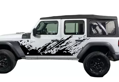 Graphics Mud Splash Car Sticker Side Decal For Jeep Wrangler 4 Door Vinyl Stripe • $89.99