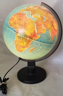 COOL VINTAGE SCAN LIGHTED WORLD GLOBE Made In Denmark • $31.48