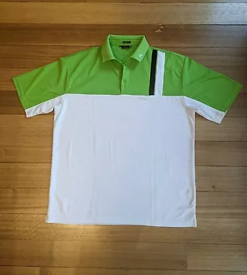 J. Lindeberg XXXL Regular Fit Golf Polo Shirt Green White • $39
