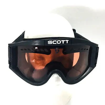 Scott Motocross Black Goggles Skiing Snowboarding Adult Comfort W/bag Holder • $44.95