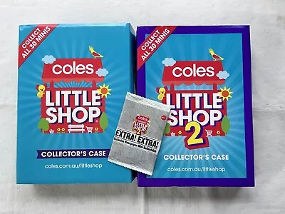 Complete 1 & 2 Coles Little Shop Collectors Case Bonus Mini Newspaper • $45