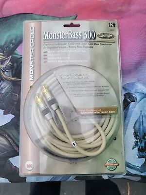 Monster Cable Bass 300 Subwoofer Cable 12ft 4M Subwoofer Interconnect Cable New • $45