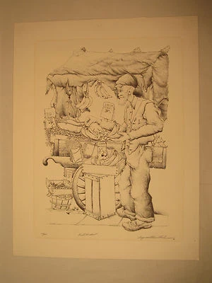 $225 • Buy Seymour Rosenthal   Fruit Vendor   Hand Signed & Numbered Litho #107/200