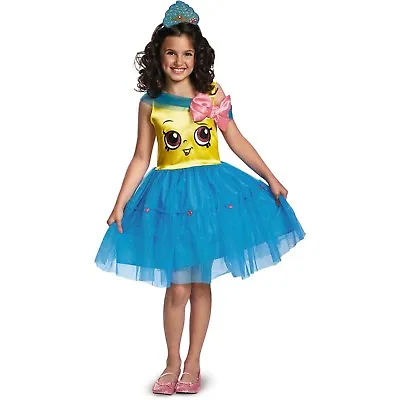 $9.99 • Buy CUPCAKE QUEEN Shopkins Costume Dress Girl Medium (8-10) By Disguise