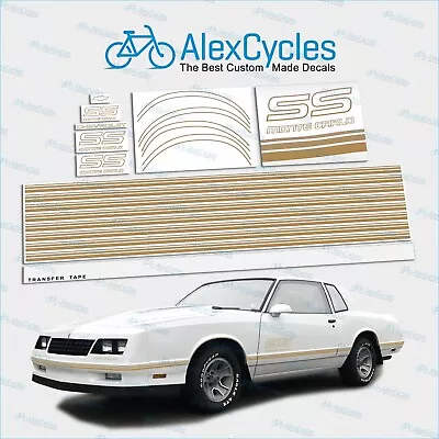 Monte Carlo SS 1987 1988 Restoration Fully GOLD Decals Vinyl Stripes Chevy Kit  • $127