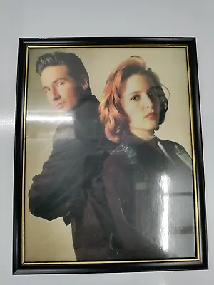 The X-Files Fox Mulder & Dana Scully 12 X 15 1996 Glass Framed Very Rare Photo • $25