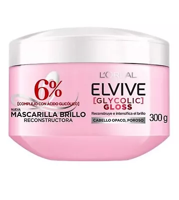 New! L’orÉal Elvive Glycolic Gloss Mascarilla Brillo Reconstructora/300g Mask • $23.99