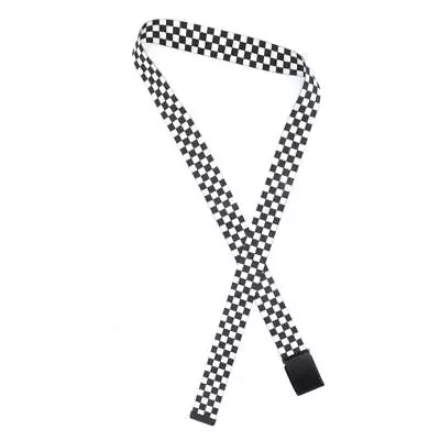 Black White Checkered Military Style Cuttable Flip Top Belt • £5.82