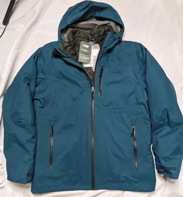 LL Bean Weather Challenger 3-in-1 Ski Rain Winter Jacket Primaloft Medium Hooded • $74.99