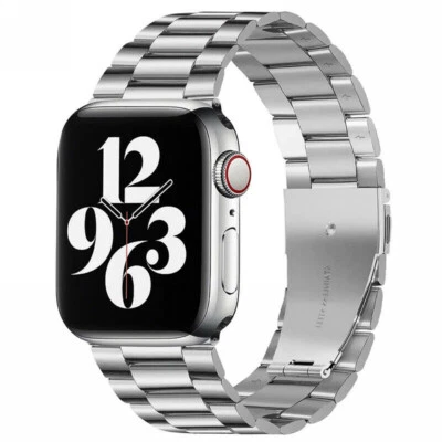 $13.99 • Buy For Apple Watch Series 7 6 5 4 3 38 45mm Stainless Steel Wrist Band IWatch Strap