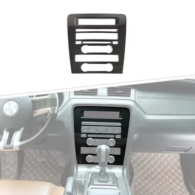 Car Carbon Fiber Central Radio Navigation Frame Cover For Ford Mustang 2009-2013 • $22.99