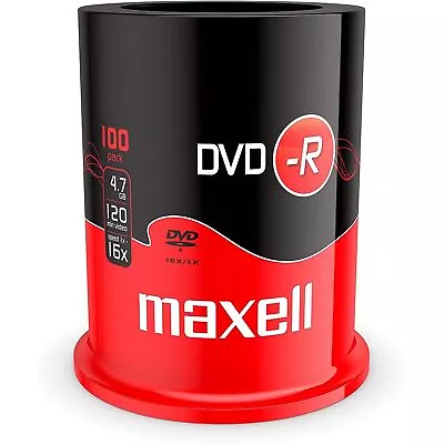 Bell Cake 100X DVD+R 4.7GB 120min 16x Single Layer Maxell Movie Music PC • £91.86