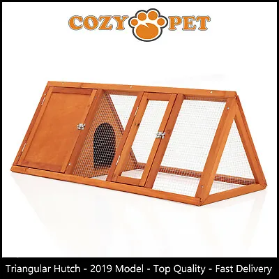£41.99 • Buy Triangular Rabbit Hutch By Cozy Pet Natural Guinea Pig Hutches Ferret Runs RH05N