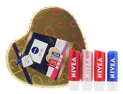 £9.99 • Buy Nivea SOFT LIPS Lip Balm Tin Gift Set,4 Lip Balm Tin Set Moisturise Perfect Lips