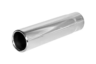 Brand New Polished Stainless Round Rolled Pencil Exhaust Tip 1 3/4  IN 2  Out • $14.99