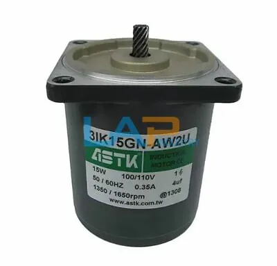 1PCS New For ASTK Motor 3IK15GN-AW2U 15W 100/110V 0.35A 1350/1650rpm 50/60Hz • $209