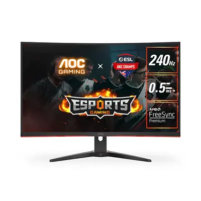 AOC Low Blue Monitor Curved 240Hz Fhd Freesync Premium • $509.95