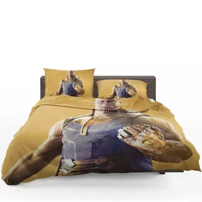 Thanos In Avengers Infinity War Movie Quilt Duvet Cover Set Pillowcase Kids Full • $54.99