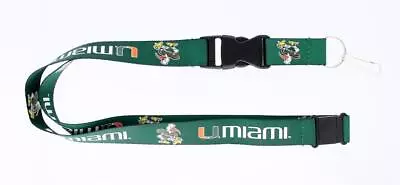 Miami Hurricanes Premium Lanyard [NEW] Key Chain Ring ID Holder Badge Aminco • $7.95