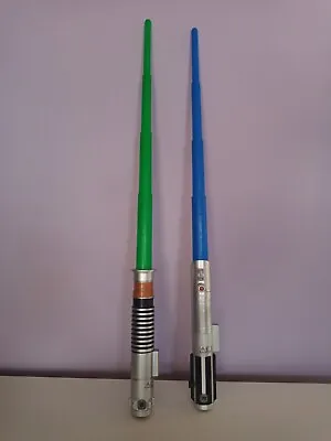 £12 • Buy Star Wars Extendable Lightsabers X2 Green And Blue Luke And Anakin Skywalker