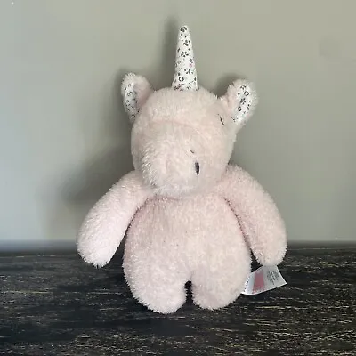 Primark Pink Unicorn Floral Ears Horn Gemma 10  Soft Plush Toy • £4.95