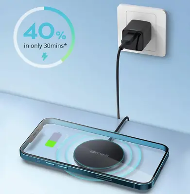 RAVpower QI Magnetic Wireless Charger 10W Super Fast For IPhone Samsung Android • $9.99