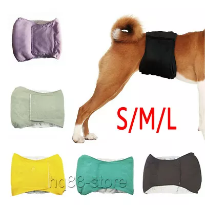 £2.99 • Buy S-XL Male Dog Puppy Pet Nappy Diapers Belly Wrap Band Sanitary Pant Underpant UK
