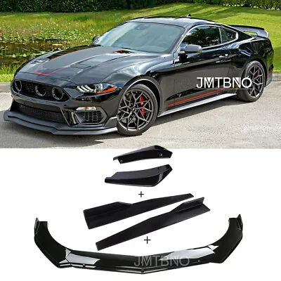 For Ford Mustang Mach 1 Car Front Bumper Lip Spoiler+Side Skirt+ Rear Diffuser • $119.64