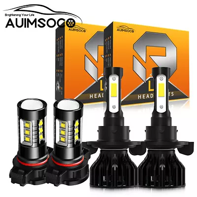 For Ford Mustang 2007-2012 4X 6000K LED Headlights + Fog Lights Bulbs White Kit • $38.99