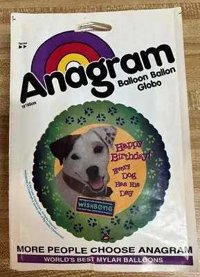 TEN PACK Vintage Anagram 18” Wishbone Mylar Happy Birthday Party Balloons • $20