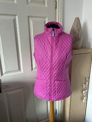 Musto Size 12 Gilet Womens Quilted Pockets Signature Pink Zip Front Outdoor • £21.99